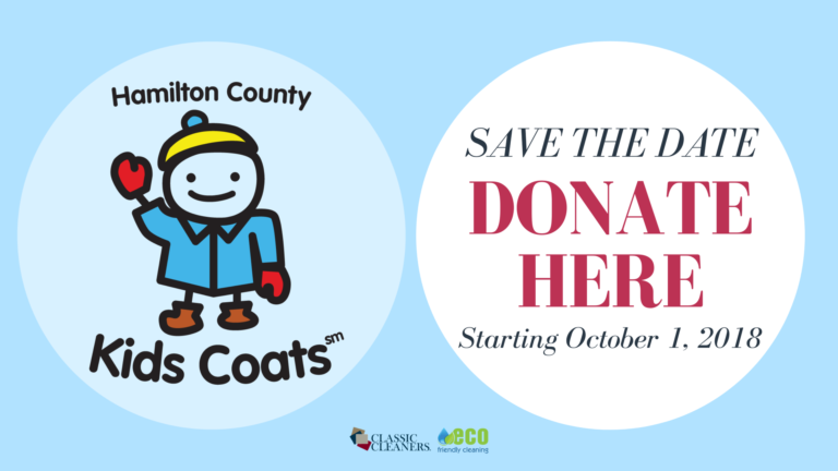 Classic Cleaners Supports “Hamilton County Kids Coats” Annual Coat Drive