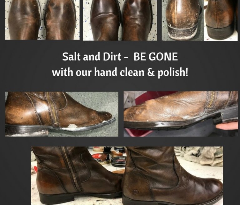 Classic Cleaners Shoe Clean & Polish Service Removes Damaging Salt Residue