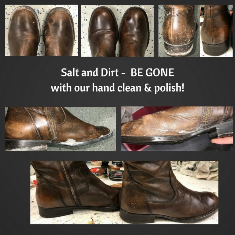 Classic Cleaners Shoe Clean & Polish Service Removes Damaging Salt Residue